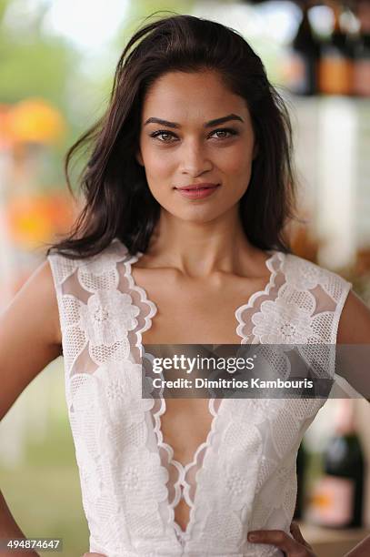 Model Shanina Shaik attends the seventh annual Veuve Clicquot Polo Classic in Liberty State Park on May 31, 2014 in Jersey City City.