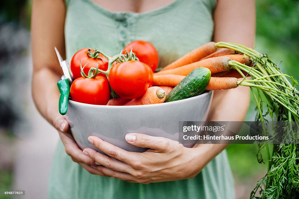 Woman With Fresh Harvest