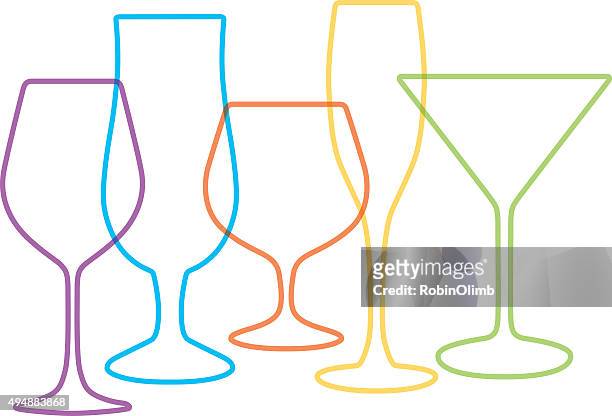 カクテルグラス - ワイングラス点のイラスト素材／クリップアート素材／マンガ素材／アイコン素材