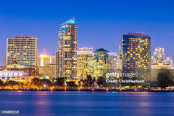 san diego skyline, california, usa - river quays marina stock pictures, royalty-free photos & images