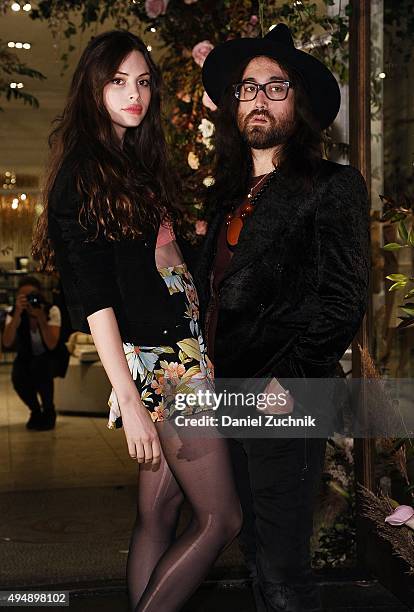 Charlotte Kemp Muhl and Sean Lennon attend the Club Monaco Flagship Store Anniversary Event at Club Monaco Fifth Avenue on October 29, 2015 in New...