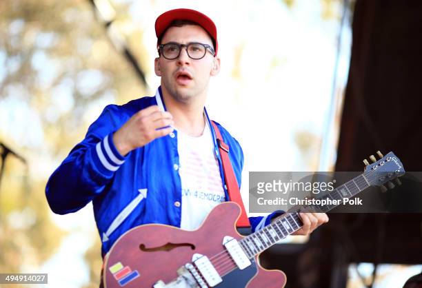 Musician Jack Antonoff of Bleachers performs onstage during the 22nd Annual KROQ Weenie Roast at Verizon Wireless Music Center on May 31, 2014 in...