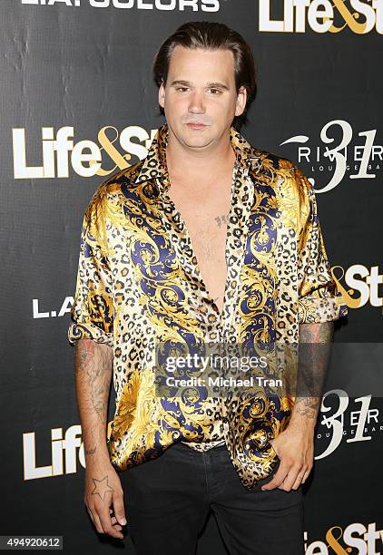 Sean Stewart arrives at Life & Style Weekly's "Eye Candy" Halloween Bash held at Riviera 31 at Sofitel on October 29, 2015 in Los Angeles, California.