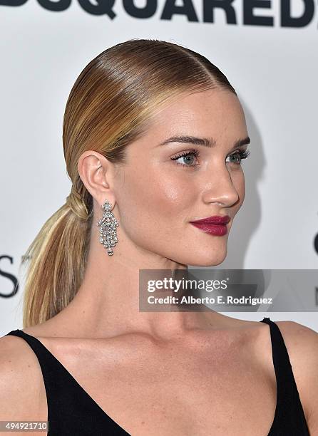 Actress Rosie Huntington-Whiteley attends amfAR's Inspiration Gala Los Angeles at Milk Studios on October 29, 2015 in Hollywood, California.