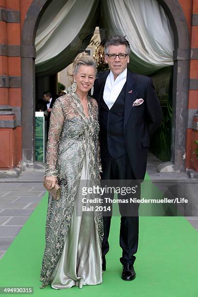 Thomas Hampson and Andrea Herberstein attend the AIDS Solidarity Gala 2014 at Hofburg Vienna on May 31, 2014 in Vienna, Austria.