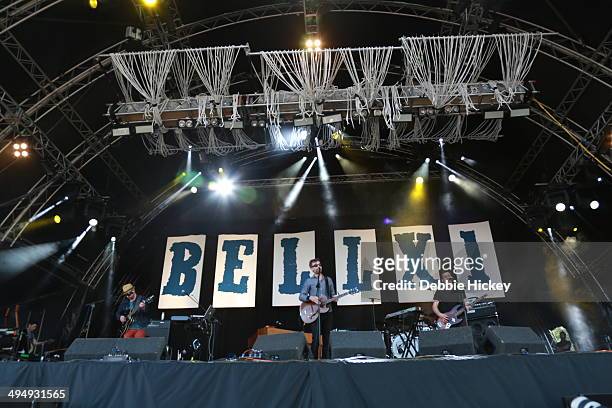 David Geraghty, Paul Noonan and Rory Doyle and Dominic Philips of Bell X1 performs at day 1 of the Forbidden Fruit festival at Royal Hospital...