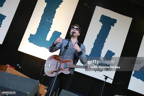 Paul Noonan of Bell X1 performs at day 1 of the Forbidden Fruit festival at Royal Hospital Kilmainham on May 31, 2014 in Dublin, Ireland.