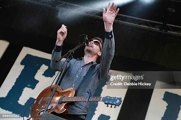 Paul Noonan of Bell X1 performs at day 1 of the Forbidden Fruit festival at Royal Hospital Kilmainham on May 31, 2014 in Dublin, Ireland.