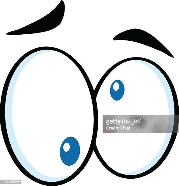 Black And White Crazy Cartoon Eyes High-Res Stock Photo - Getty Images