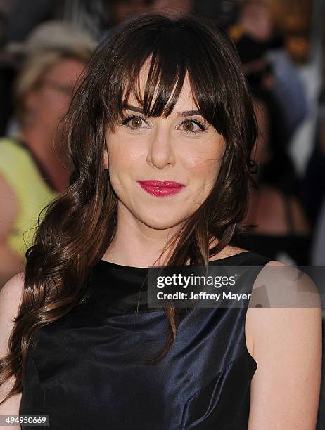 Actress Allyn Rachel arrives at the Los Angeles premiere of 'Million Dollar Arm' at the El Capitan Theatre on May 6, 2014 in Hollywood, California.