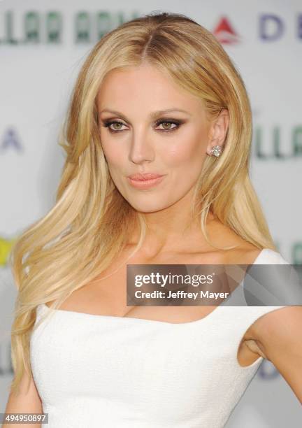 Actress/model Bar Paly arrives at the Los Angeles premiere of 'Million Dollar Arm' at the El Capitan Theatre on May 6, 2014 in Hollywood, California.