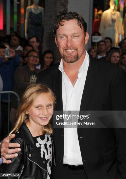 Former MLB baseball player Mark Kotsay arrives at the Los Angeles premiere of 'Million Dollar Arm' at the El Capitan Theatre on May 6, 2014 in...