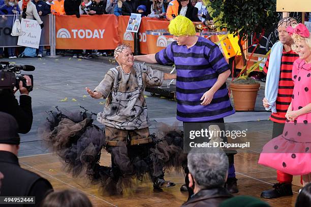 Meredith Vieira, Willie Geist, Carson Daly, and Savannah Guthrie attend NBC's "Today": Spooktacular Costume Party at Rockefeller Plaza on October 30,...