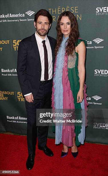 Matt Ryan and Keira Knightley attend the Broadway Opening Night Performance after party for the Roundabout Theatre production of 'Therese Raquin' at...