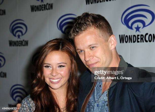 Actress Malese Jow and actor Jesse Luken promote the CW's "Star-Crossed" at WonderCon Anaheim 2014 - Day 1 held at Anaheim Convention Center on April...