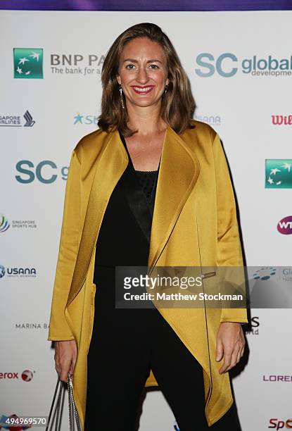 Mary Pierce attends Singapore Tennis Evening during BNP Paribas WTA Finals at Marina Bay Sands on October 30, 2015 in Singapore.