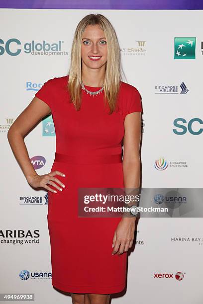 Petra Kvitova attends Singapore Tennis Evening during BNP Paribas WTA Finals at Marina Bay Sands on October 30, 2015 in Singapore.