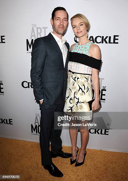 Michael Polish and Kate Bosworth attend the premiere of "The Art of More" at Sony Pictures Studios on October 29, 2015 in Culver City, California.