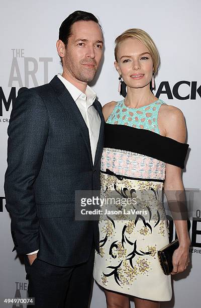 Michael Polish and Kate Bosworth attend the premiere of "The Art of More" at Sony Pictures Studios on October 29, 2015 in Culver City, California.