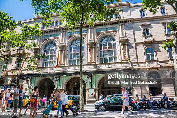 gran teatre del liceu barcelona - gran teatre del liceu stock pictures, royalty-free photos & images