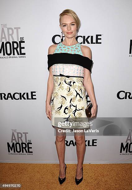 Actress Kate Bosworth attends the premiere of "The Art of More" at Sony Pictures Studios on October 29, 2015 in Culver City, California.