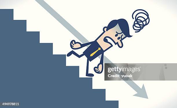down the stairs - basement stock illustrations