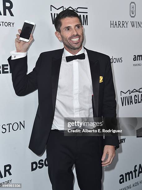 Grindr Founder & CEO Joel Simkhai attends amfAR's Inspiration Gala Los Angeles at Milk Studios on October 29, 2015 in Hollywood, California.