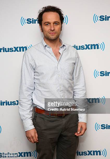 Actor Matthew Rhys visits the SiriusXM Studios on October 30, 2015 in New York City.