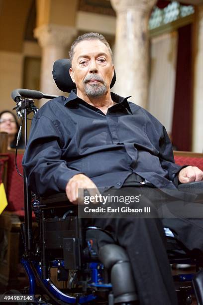 Actor Tim Curry attends the 20th Century Fox Home Entertainment Celebrates 40th Anniversary Of "The Rocky Horror Picture Show" at Los Angeles City...