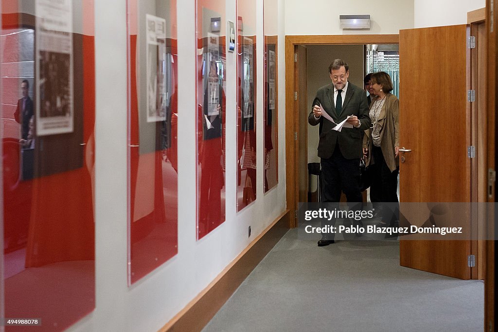 Spanish Prime Minister Mariano Rajoy Meets Opposition Leaders To Discuss The Catalan Secession Process