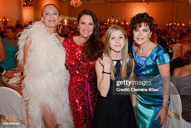 Nadja Michael , Christine Neubauer, Jule Koehler and Anja Kruse attend the Rosenball 2014 on May 31, 2014 in Berlin, Germany.