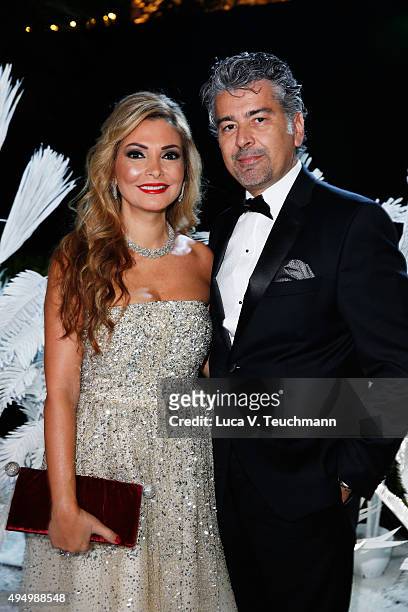 Bassam and Lina Samman attend the Gala event during the Vogue Fashion Dubai Experience 2015 at Armani Hotel Dubai on October 30, 2015 in Dubai,...