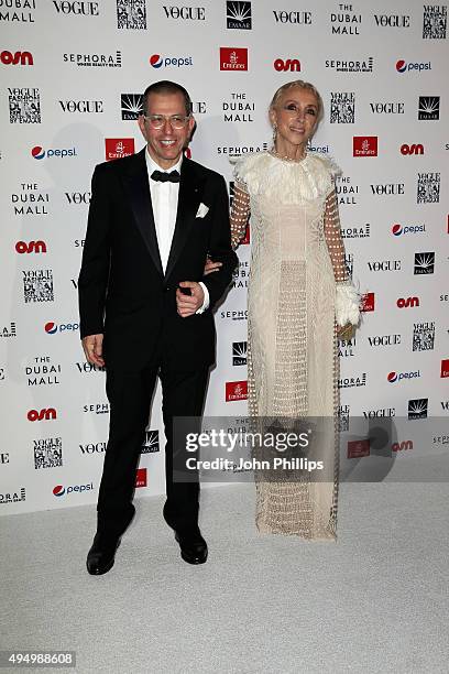 Chairman and Chief Executive of Conde Nast International Jonathan Newhouse and Editor-in Chief of Vogue Italia Franca Sozzani attend the Gala event...