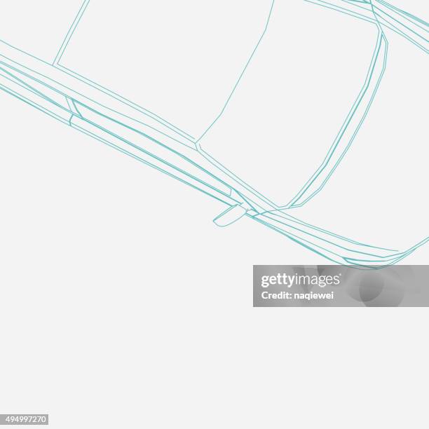abstract line car pattern - car rendering stock illustrations