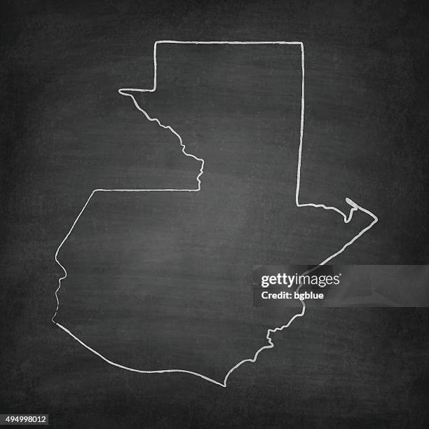 guatemala map on blackboard - chalkboard - guatemala map stock illustrations