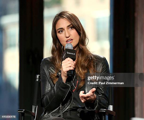 Sara Bareilles attends AOL BUILD Presents: "Sounds Like Me: My Life In Song" at AOL Studios In New York on October 30, 2015 in New York City.