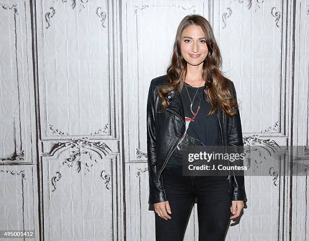 Singer Sara Bareilles attends AOL BUILD Presents: "Sounds Like Me: My Life In Song" at AOL Studios In New York on October 30, 2015 in New York City.