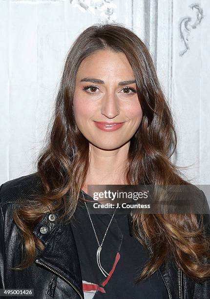 Singer Sara Bareilles attends AOL BUILD Presents: "Sounds Like Me: My Life In Song" at AOL Studios In New York on October 30, 2015 in New York City.