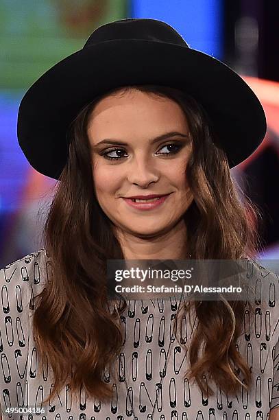 Singer Francesca Michielin attends RadioItaliaLive held at Radio Italia Studios on October 30, 2015 in Milan, Italy.