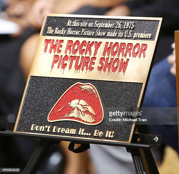 General view of the placard at the 20th Century Fox Home Entertainment celebrates 40th Anniversary of "The Rocky Horror Picture Show" held at Los...
