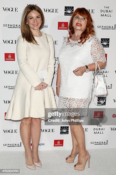 Guests attends the Gala event during the Vogue Fashion Dubai Experience 2015 at Armani Hotel Dubai on October 30, 2015 in Dubai, United Arab Emirates.