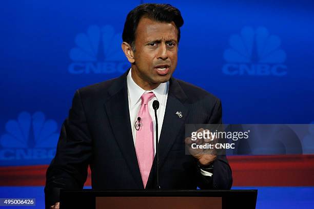 The Republican Presidential Debate: Your Money, Your Vote -- Pictured: Bobby Jindal participates in CNBC's "Your Money, Your Vote: The Republican...