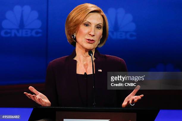 The Republican Presidential Debate: Your Money, Your Vote -- Pictured: Carly Fiorina participates in CNBC's "Your Money, Your Vote: The Republican...