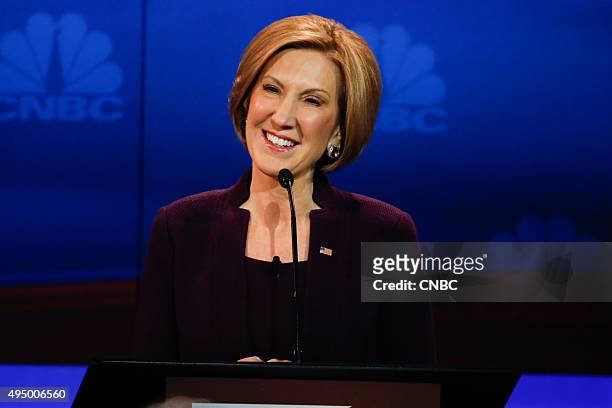 The Republican Presidential Debate: Your Money, Your Vote -- Pictured: Carly Fiorina participates in CNBC's "Your Money, Your Vote: The Republican...