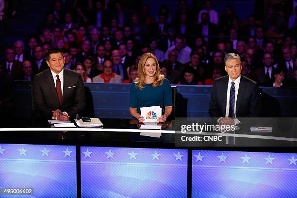 The Republican Presidential Debate: Your Money, Your Vote -- Pictured: Carl Quintanilla, Becky Quick and John Harwood moderate CNBC's "Your Money,...