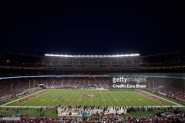 General view during the San Francisco 49ers game against the Seattle Seahawks at Levi's Stadium on October 22, 2015 in Santa Clara, California.