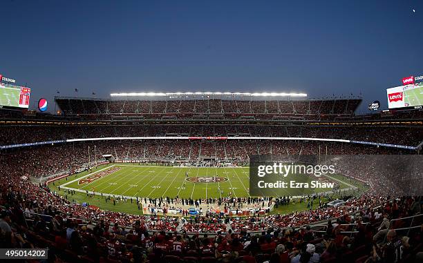 General view during the San Francisco 49ers game against the Seattle Seahawks at Levi's Stadium on October 22, 2015 in Santa Clara, California.