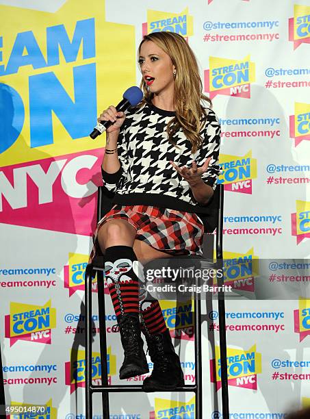 Taryn Southern speaks at Stream Con NYC 2015 on October 30, 2015 in New York City.