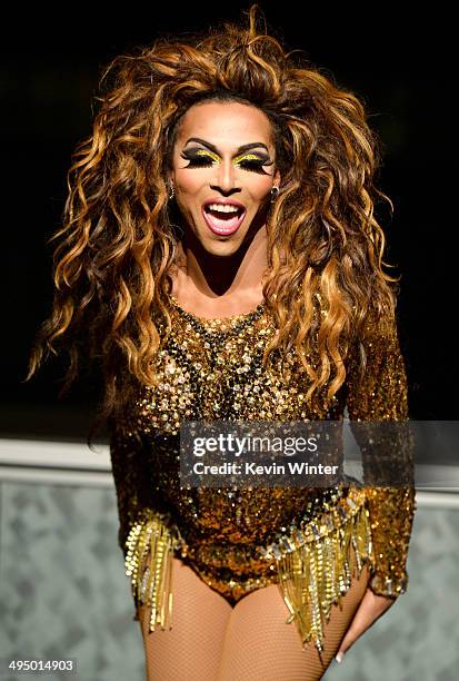 Drag queen Shangela of RuPaul's Drag Race performs at Prom 2014: A Night Out For Trevor Presented By The Trevor Project NextGen at the Peterson...