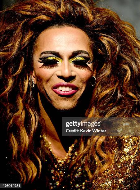 Drag queen Shangela of RuPaul's Drag Race performs at Prom 2014: A Night Out For Trevor Presented By The Trevor Project NextGen at the Peterson...